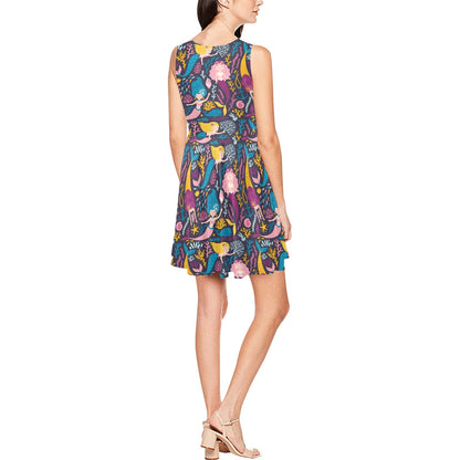 Mermaid Pattern Print Design 08 Sleeveless Dress