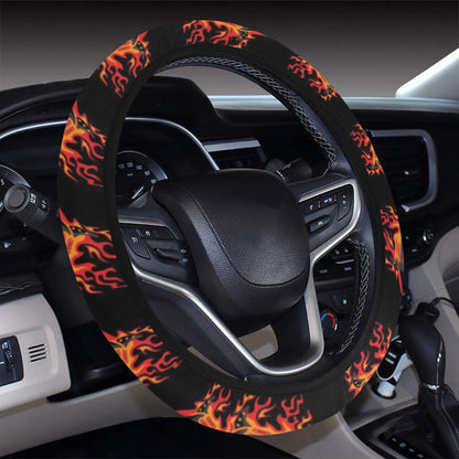 Electric Guitar Print Design LKS406 Steering Wheel Cover with Elastic Edge