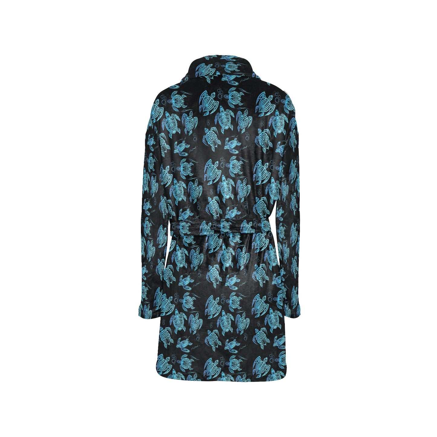 Tribal Turtle Polynesian Themed Design Women's Fleece Robe