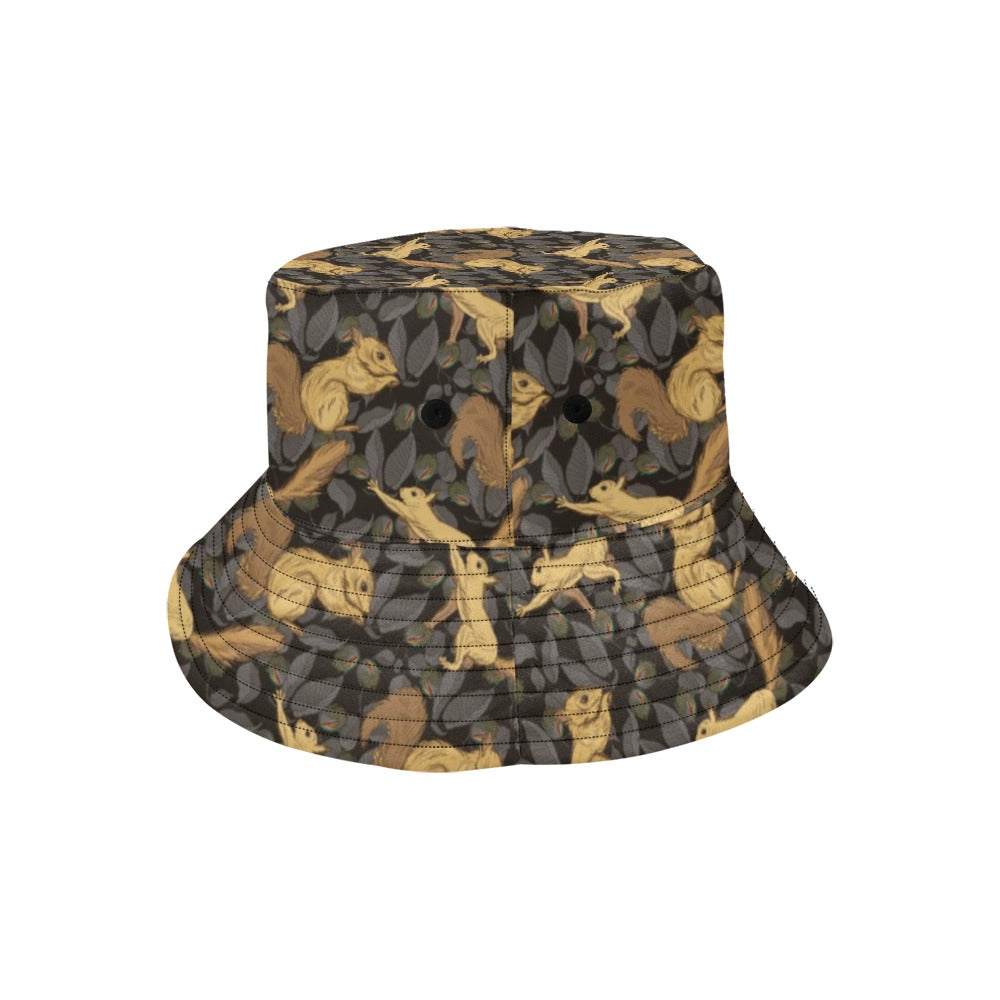 Squirrel Print Design LKS309 Unisex Bucket Hat