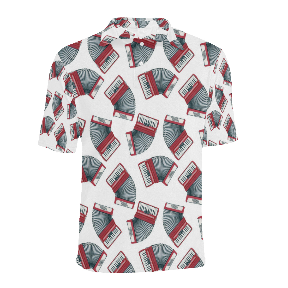 Accordion Pattern Print Design 03 Men Polo Shirt