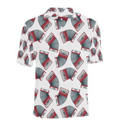 Accordion Pattern Print Design 03 Men Polo Shirt