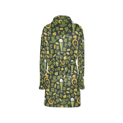 St Patricks Day Print Design LKS307 Women's Fleece Robe