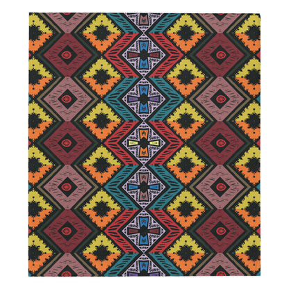 African Pattern Print Design 08 Premium Quilt