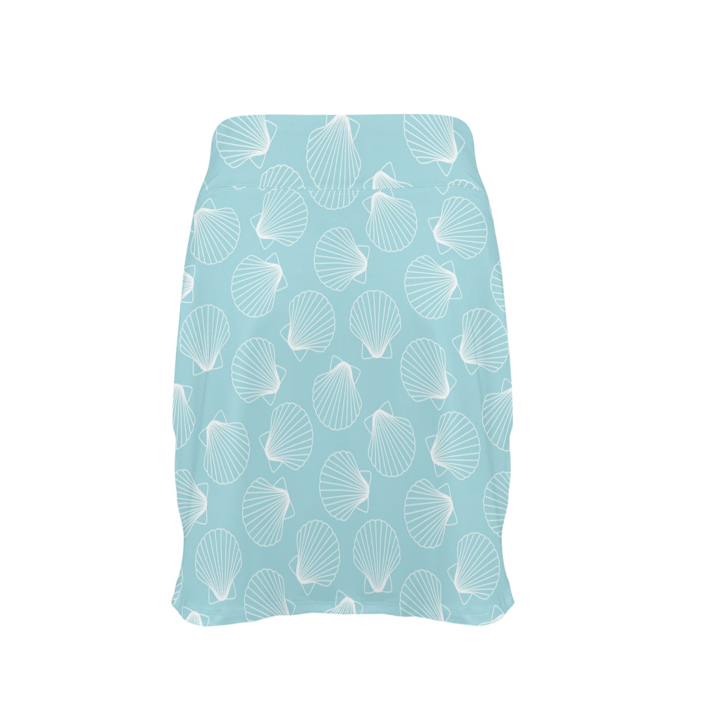 Seashell Print Design LKS3010 Women's Golf Skirt with Pocket