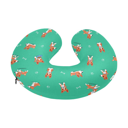 Basenji Pattern Print Design 02 U-Shaped Travel Neck Pillow