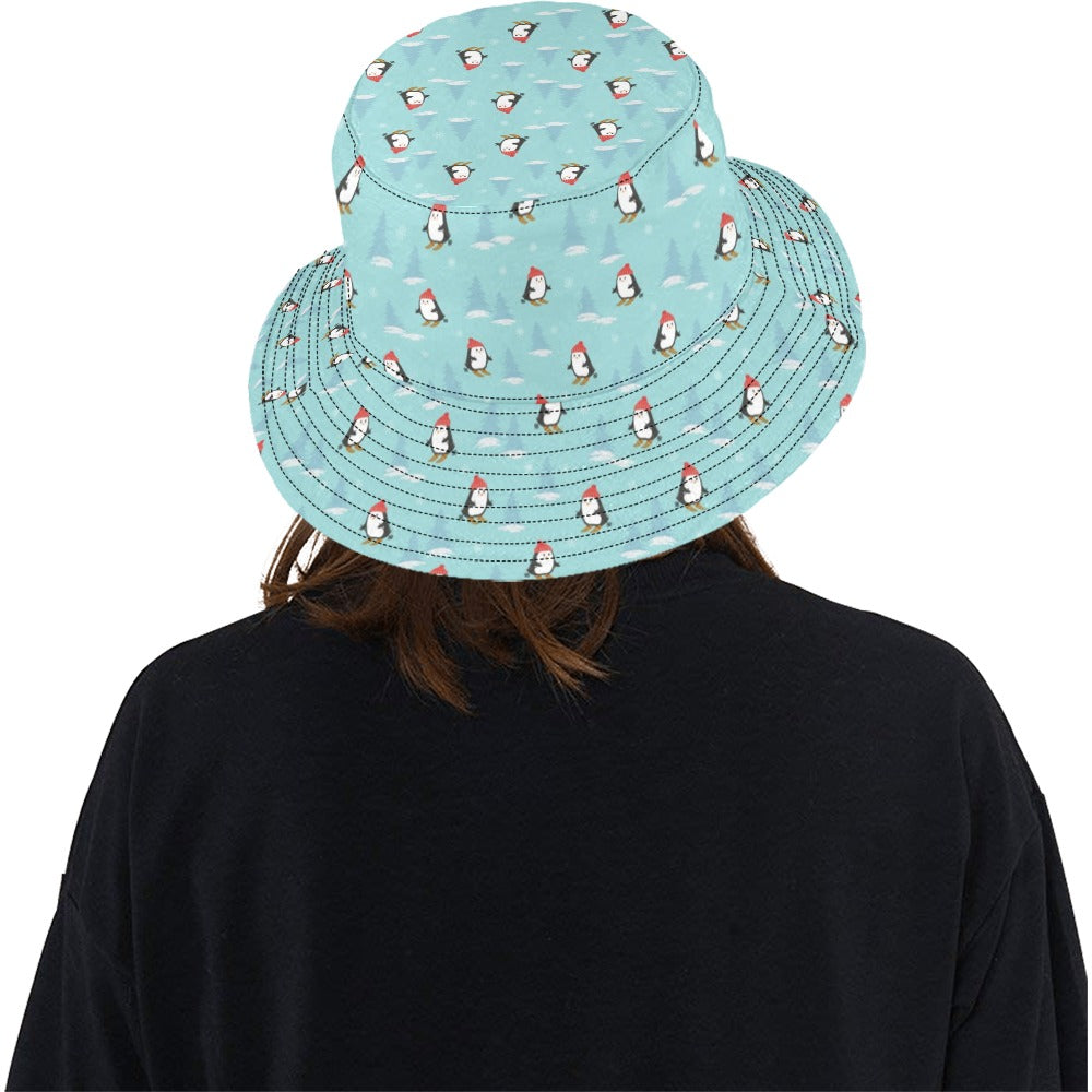 Ski Penguin Print Design LKS304 Unisex Bucket Hat