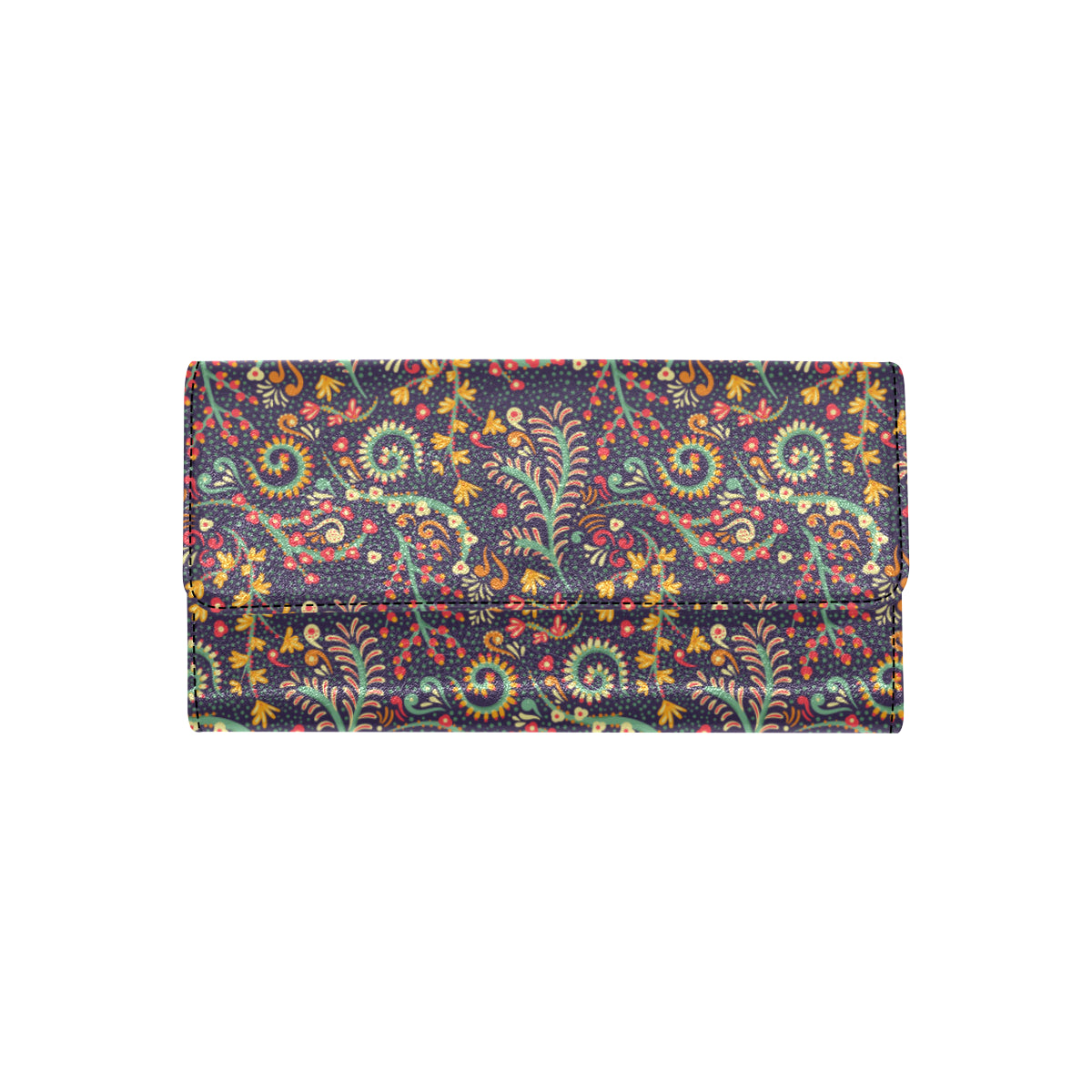 Bohemian Pattern Print Design 08 Women's Trifold Wallet