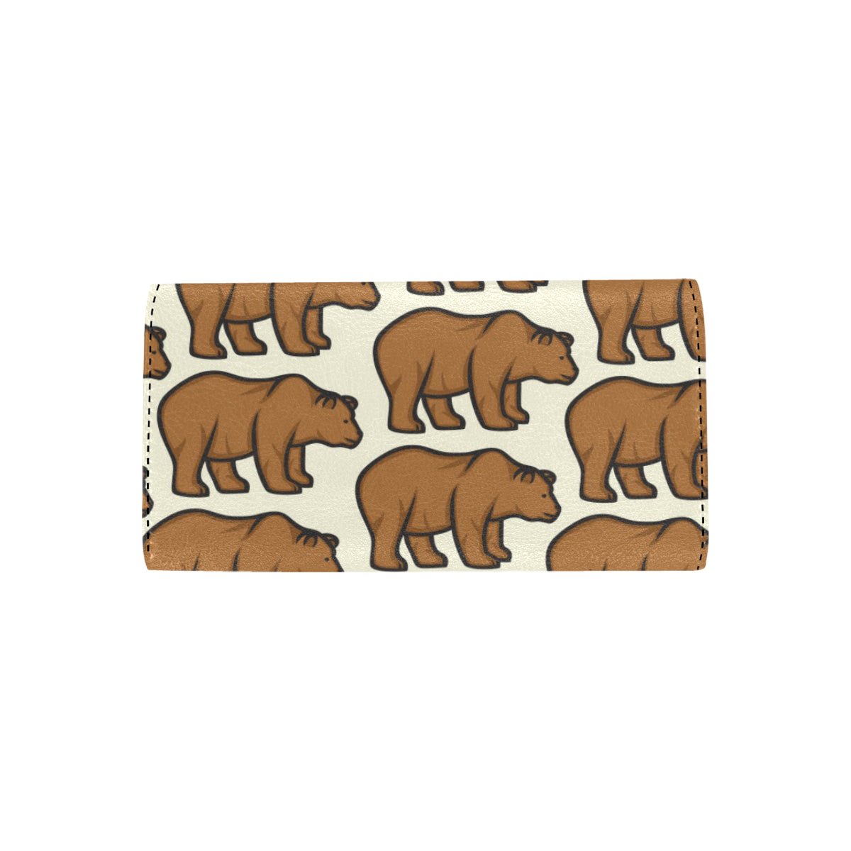 Bear Pattern Print Design BE05 Women's Trifold Wallet