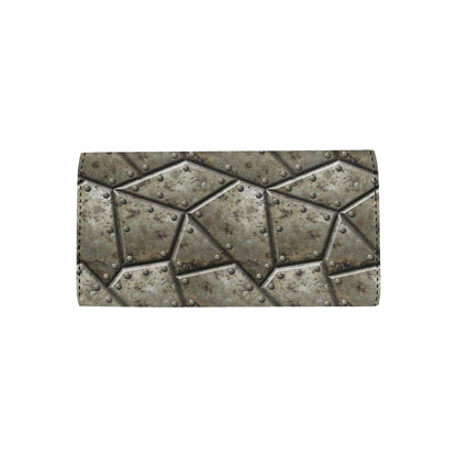 Armor Pattern Print Design 01 Women's Trifold Wallet