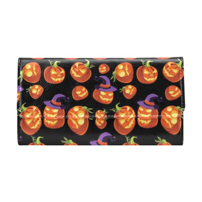 Witch Pumpkin Halloween Print LKS302 Women's Trifold Wallet