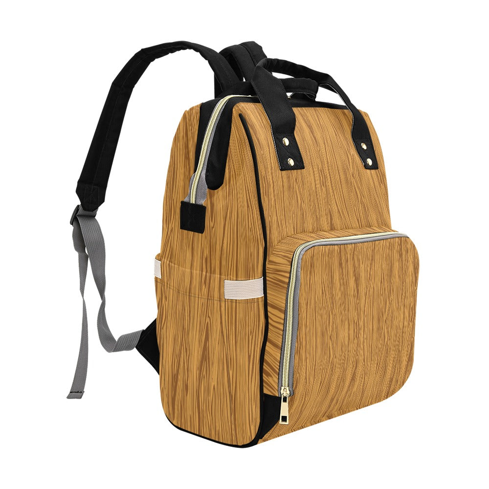Wood Texture Print Design LKS301 Diaper Bag Backpack