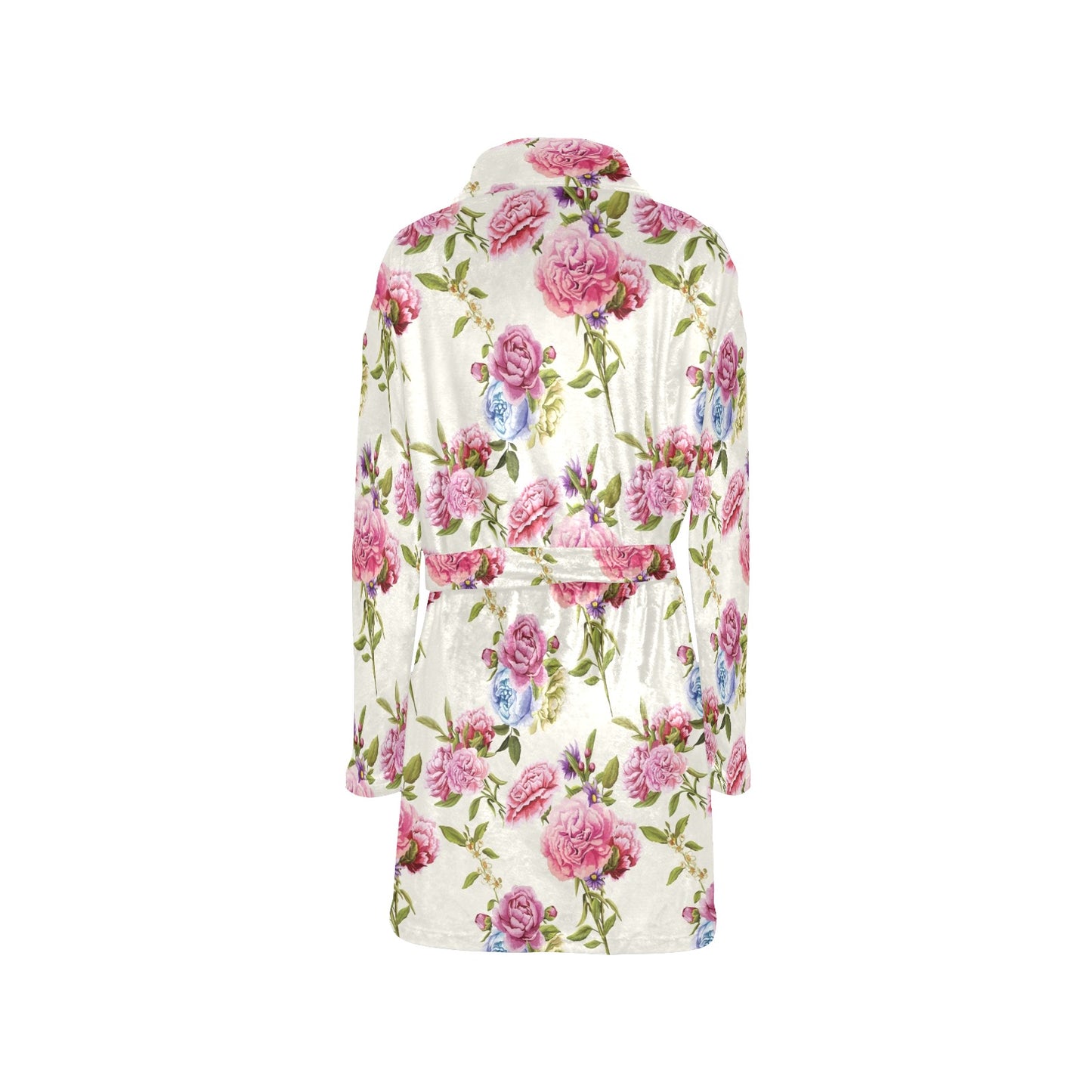 Carnations Pattern Print Design CN02 Women's Fleece Robe