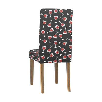 Wine Glass Print Design LKS303 Dining Chair Slipcover