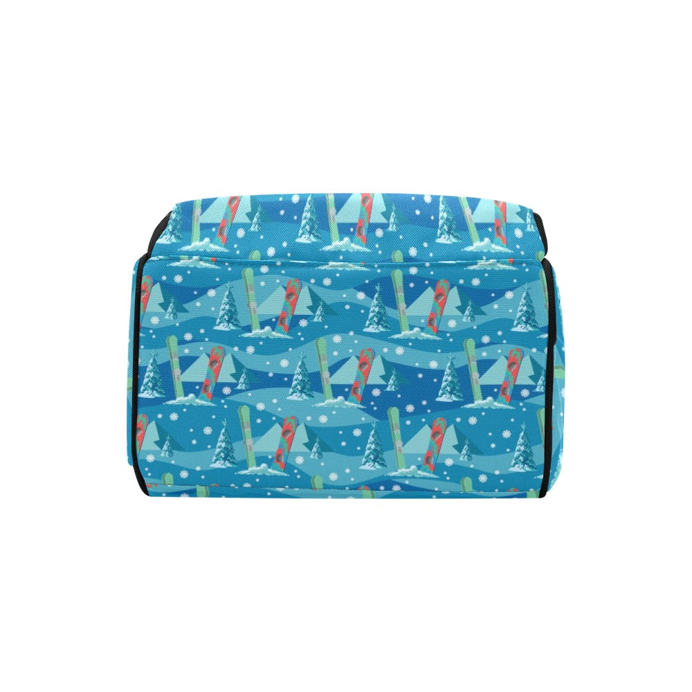 Snowboard Print Design LKS301 Diaper Bag Backpack