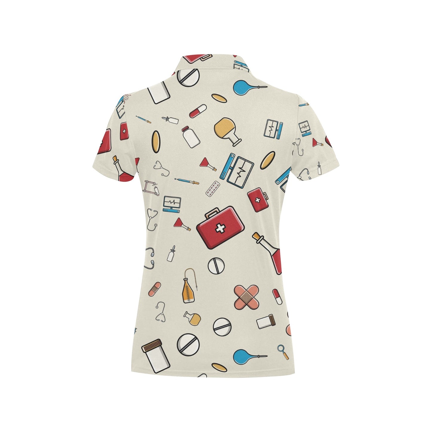 Nurse Pattern Print Design A04 Women's Polo Shirt