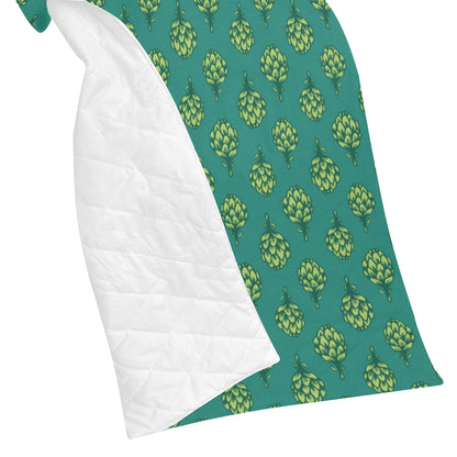 Artichoke Pattern Print Design 04 Premium Quilt