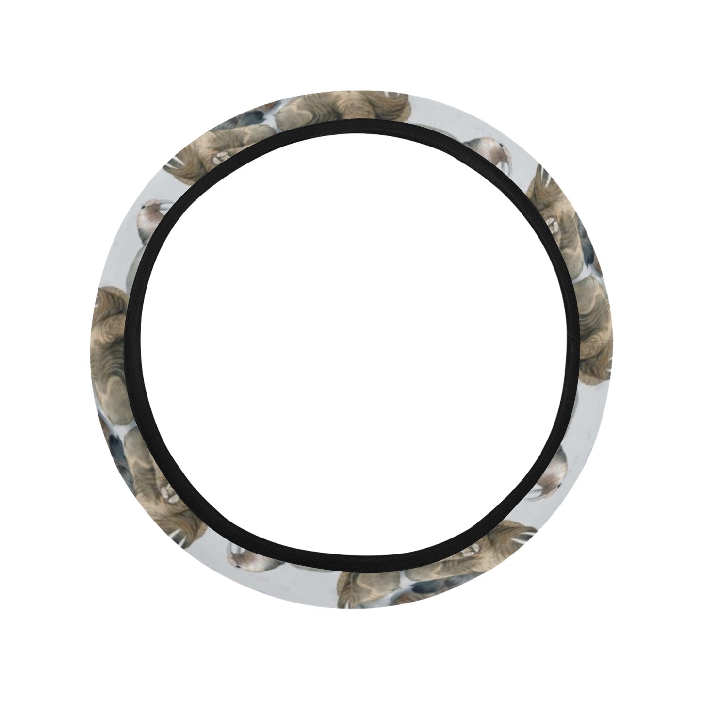 Walrus Print Design LKS401 Steering Wheel Cover with Elastic Edge