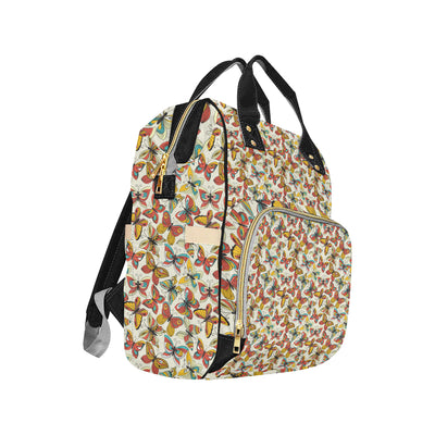 Butterfly Pattern Print Design 02 Diaper Bag Backpack