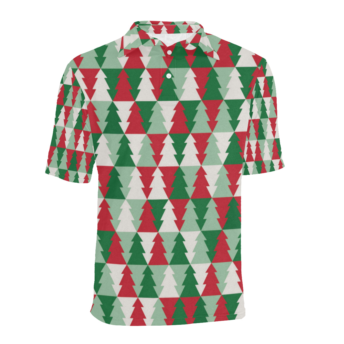 Christmas Tree Pattern Print Design 01 Men Polo Shirt