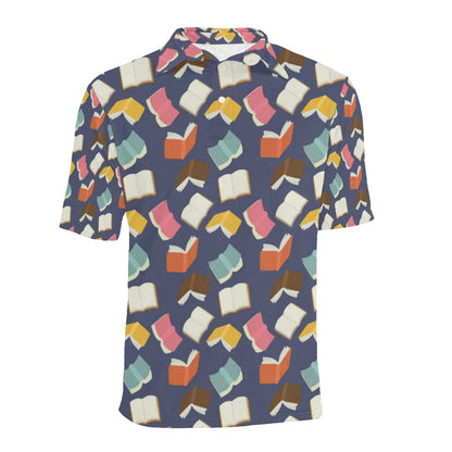 Book Pattern Print Design 01 Men Polo Shirt