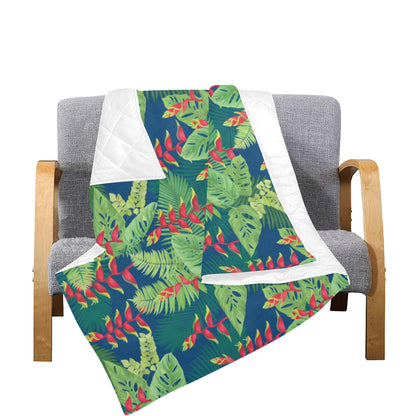 Heliconia Pattern Print Design HL08 Premium Quilt
