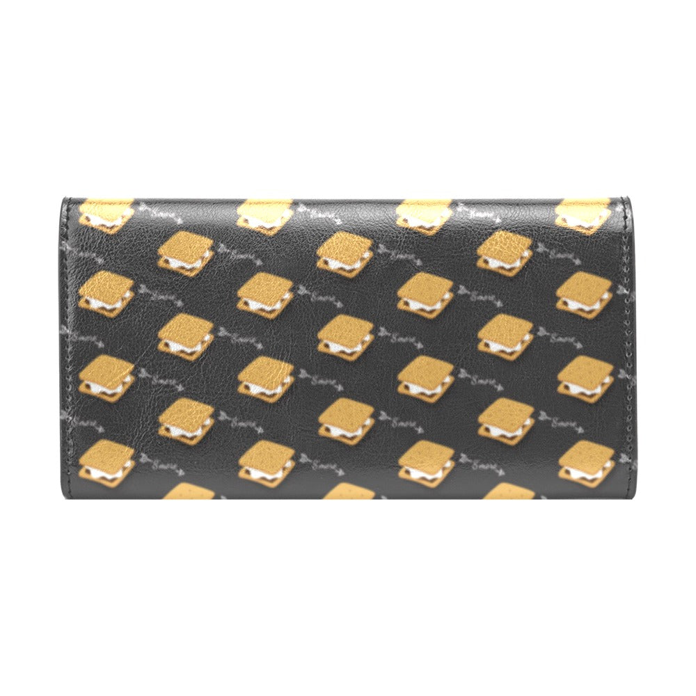 S_Mores Print Design LKS301 Women's Trifold Wallet