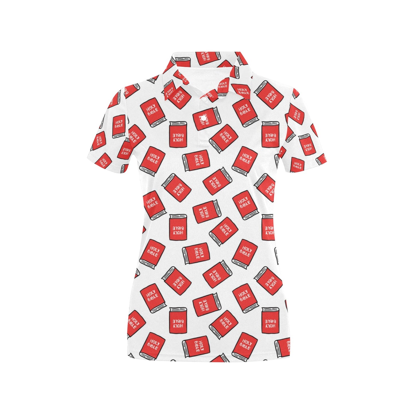 Bible Pattern Print Design 03 Women's Polo Shirt