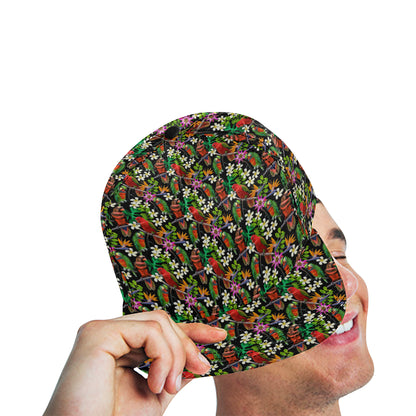 Parrot Design Print Snapback Cap