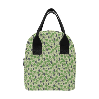 Wine Grape Thmed Print Insulated Lunch Bag
