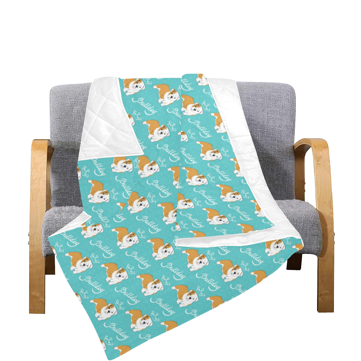 Bulldogs Pattern Print Design 05 Premium Quilt