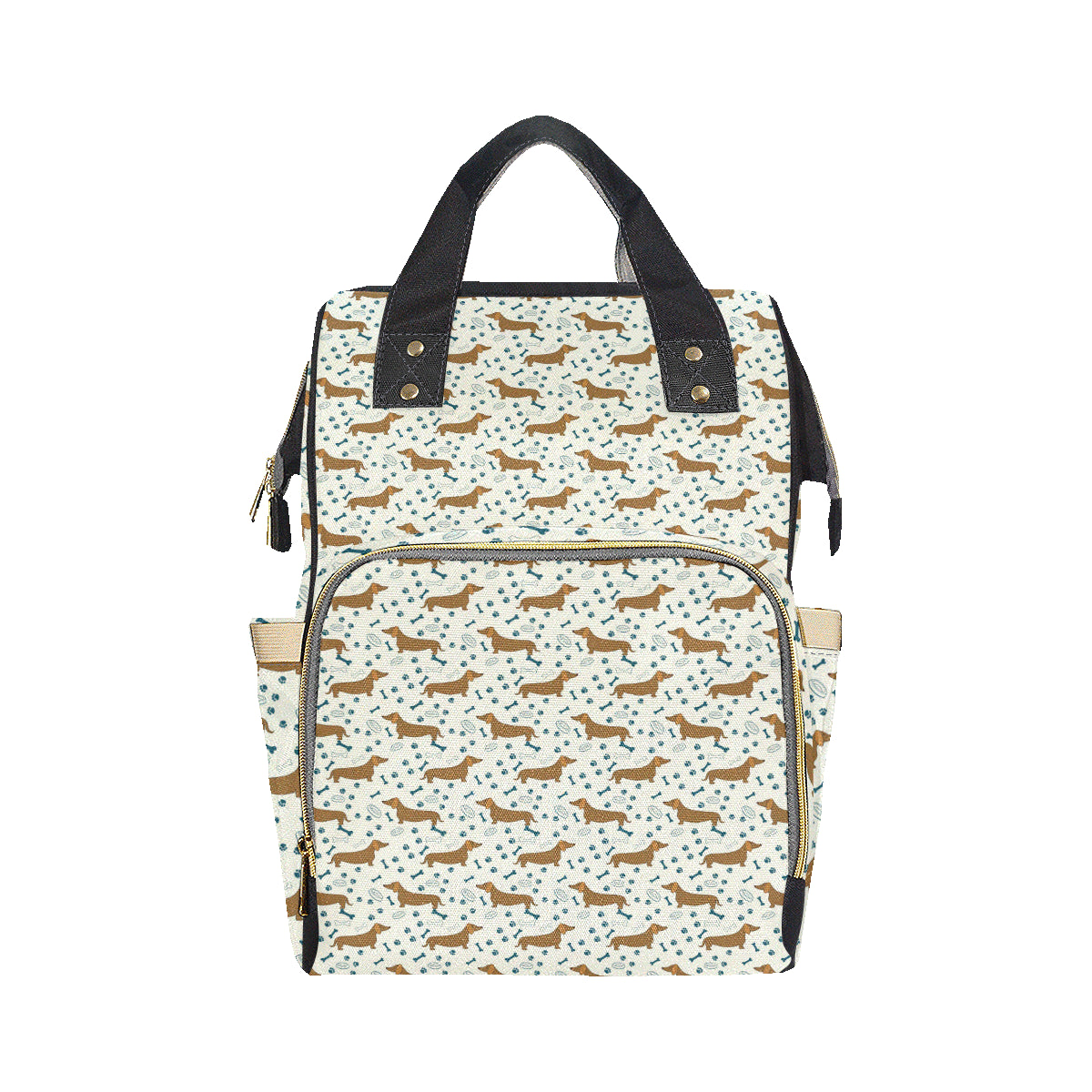 Dachshund Pattern Print Design 01 Diaper Bag Backpack