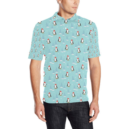 Ski Penguin Print Design LKS304 Men Polo Shirt