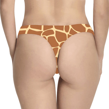 Giraffe Texture Print Women's Thongs