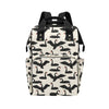 Swan Print Design LKS402 Diaper Bag Backpack