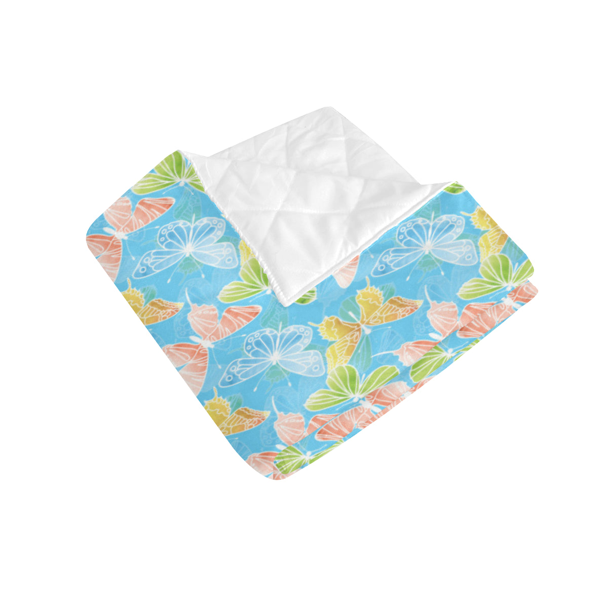 Butterfly Pattern Print Design 05 Premium Quilt