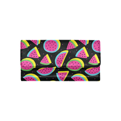 Watermelon Pattern Print Design WM07 Women's Trifold Wallet