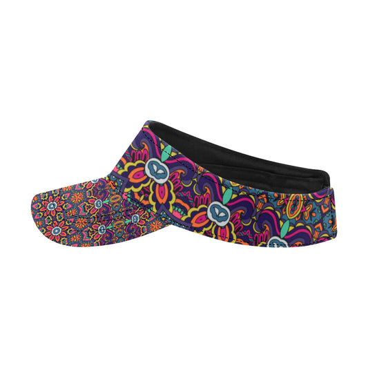 Ethnic Flower Style Print Pattern Unisex Sun Visor