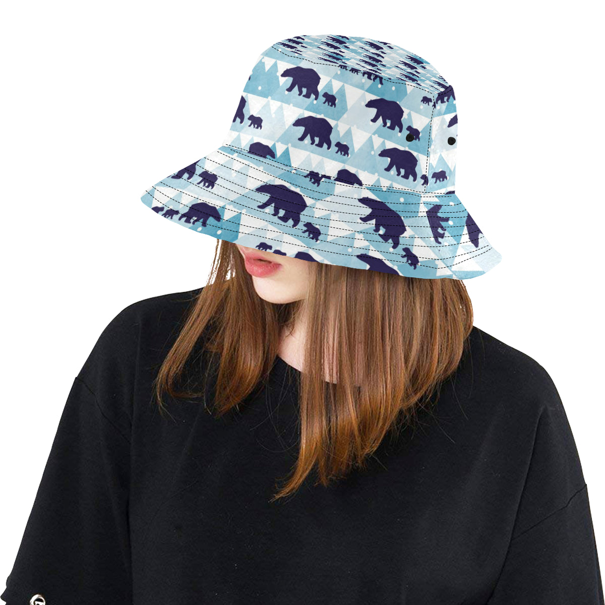Bear Pattern Print Design BE01 Unisex Bucket Hat