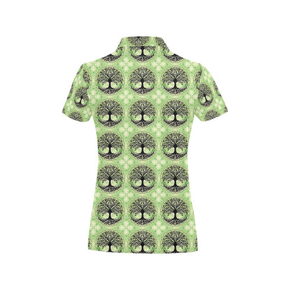 Celtic Pattern Print Design 010 Women's Polo Shirt