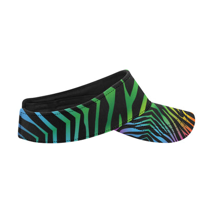 Rainbow Zebra Themed Print Unisex Sun Visor