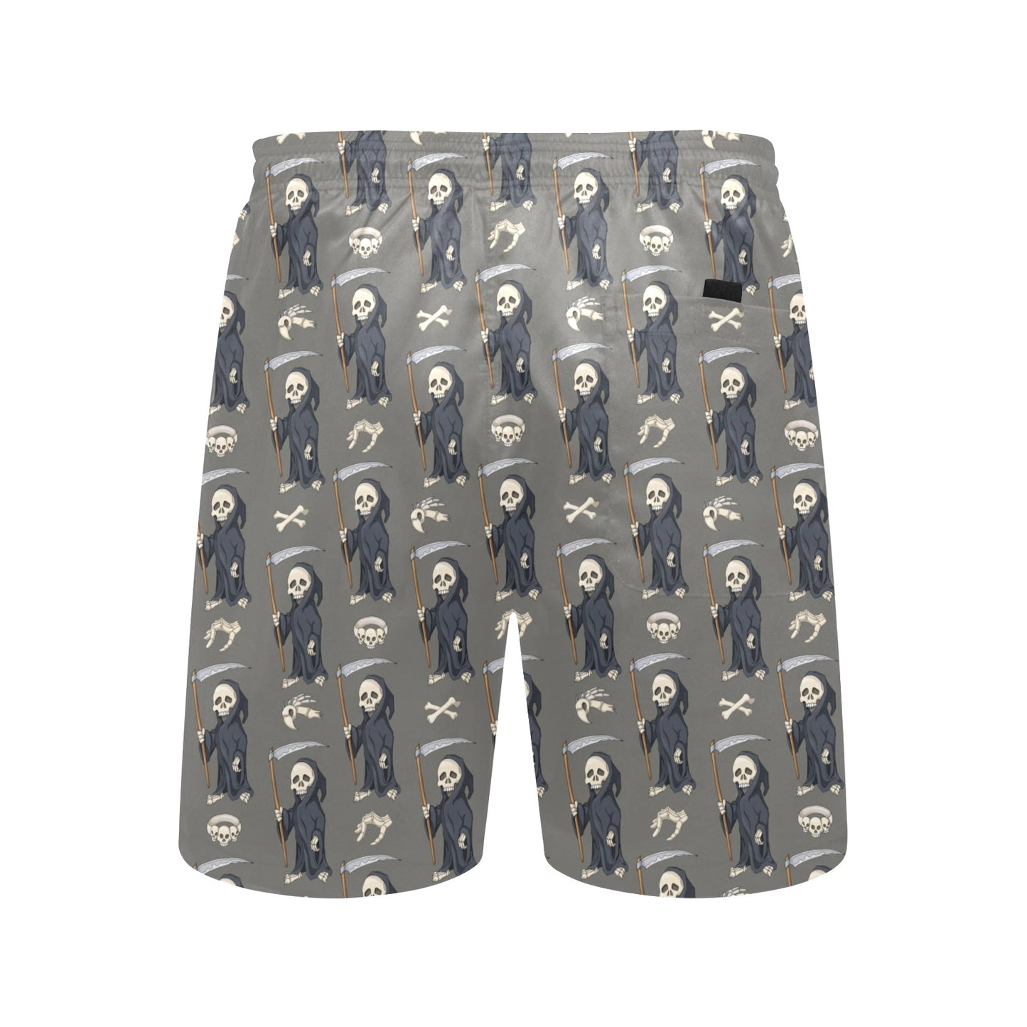 Skeleton Print Design LKS308 Men's Swim Trunks Beach Shorts