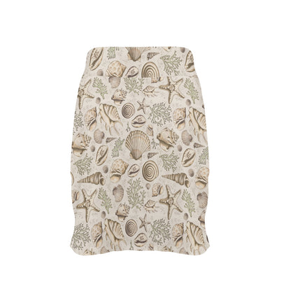 Seashell Print Design LKS304 17" Golf & Pickleball Skort with Pockets