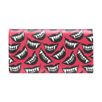 Vampire Lips Print Design LKS305 Women's Trifold Wallet