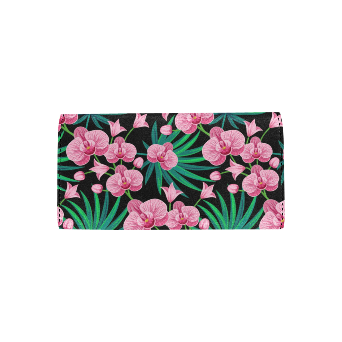 Orchid Pink Pattern Print Design OR06 Women's Trifold Wallet