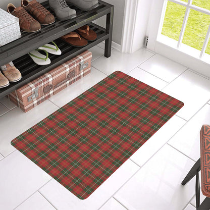 Holiday Tartan Plaid Pattern Rubber Doormat