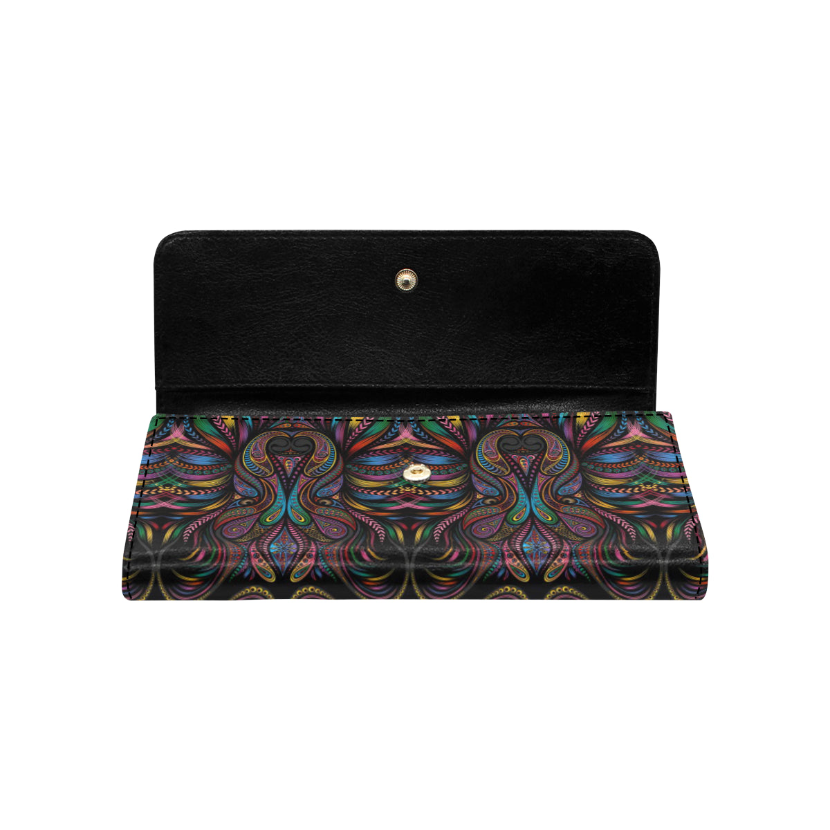 Colorful Art Wolf Women's Trifold Wallet