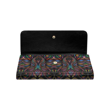 Colorful Art Wolf Women's Trifold Wallet