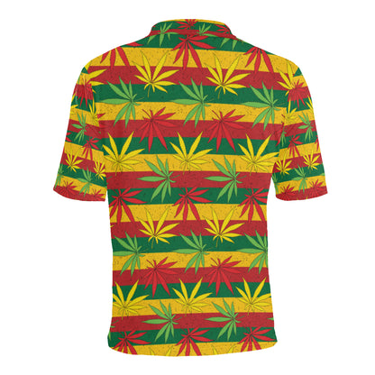 Rasta Pattern Print Design A03 Men Polo Shirt