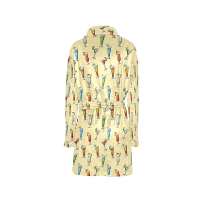 Cocktail Pattern Print Design 02 Women's Fleece Robe
